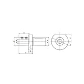 Boring Holder for Indexable Insert Drill Form E1  (Metric)E1-20x16 ~(40x50) - Makotools Industrial Supply Tools for Metal Cutting